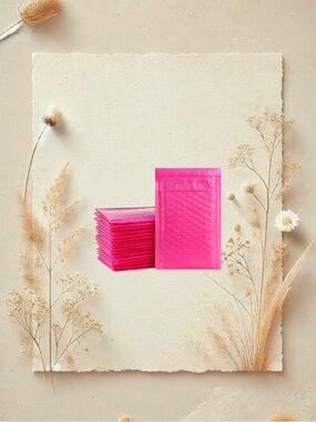 15 ct 8"x4" Hot Pink Bubble Mailers